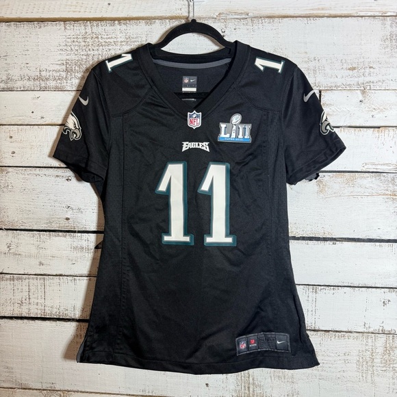NFL Tops - Philadelphia Eagles Jersey Women Small 11 Wentz Nike NFL On Field Superbowl LII